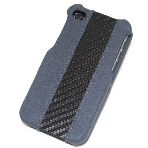 Чехол ION Carbon Fiber Velvet Shell Grey for iPhone 4 (i869- FGY001)